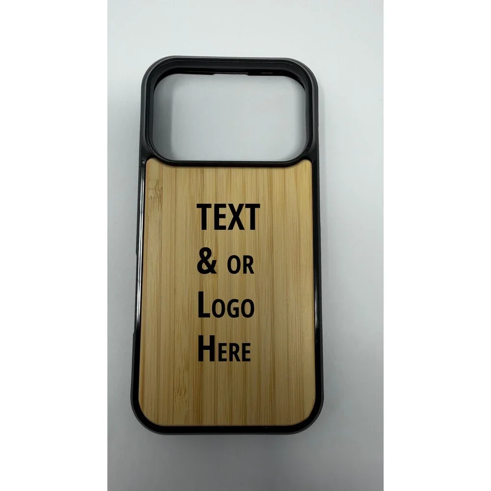 Custom Laser Engraved Wood Backing Phone Case For The Iphone 17 Pro